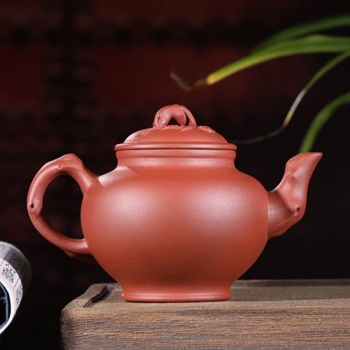 報春壺梅花壺宜興紫砂壺手工紫砂壺（紫泥清水泥大紅袍）|茶壺|ETMall