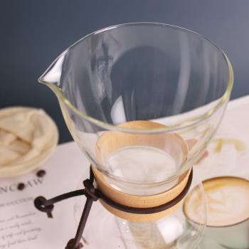 吉泰兒分享壺 濾布法蘭絨玻璃過濾網滴漏式過濾袋手沖咖啡壺套裝