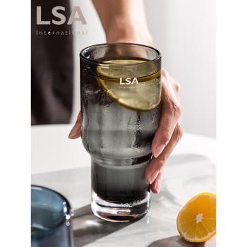 英國進口LSA莫蘭迪玻璃杯北歐ins風簡式家用水杯無鉛水晶杯子