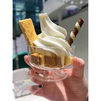 高腳硬塑膠一次性圓形透明慕斯杯