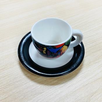 咖啡杯套裝陶瓷奶茶咖啡杯 加厚特濃濃縮杯碟 意式歐式小杯80ml