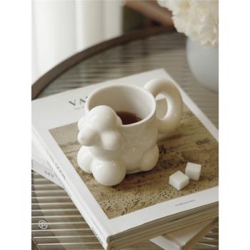 納茉生活北歐陶瓷奶油狗馬克杯咖啡杯水杯高顏值家用辦公室茶杯