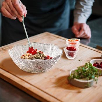 意大利進口IVV手工創意歐式餐盤 現代客廳家用玻璃水果盤點心盤子