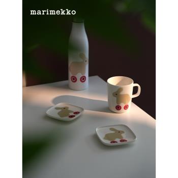 芬蘭Marimekko Rulla兔子馬克杯方盤陶瓷對杯新款兔年限定咖啡杯
