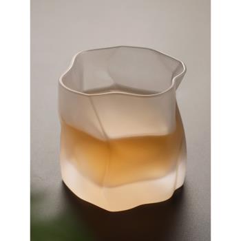 耐熱玻璃杯透明家用水杯酒杯綠茶花茶小杯子日式茶杯簡約磨砂茶具
