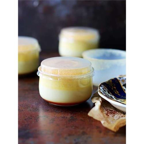 網紅胖胖布丁杯日式焦糖布丁燒杯食品級PP材質耐高溫可入烤箱含蓋