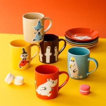 姆明Moomin卡通陶瓷馬克杯水杯日本進口盤子套裝禮盒裝家用咖啡杯