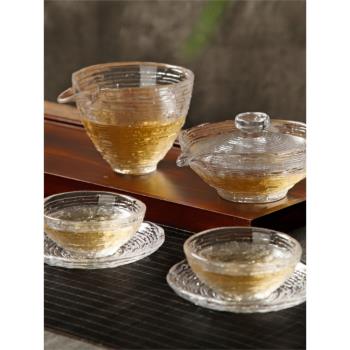 耐熱玻璃茶具套裝家用辦公室日式復古紅茶簡約泡茶壺茶杯蓋碗小套