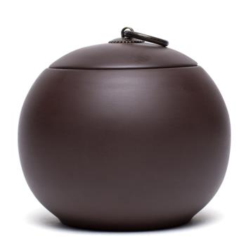 紫砂茶葉罐 普洱茶葉罐大號原礦陶瓷密封罐存儲防潮透氣通用茶罐