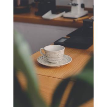 復古歐式咖啡杯陶瓷高顏值 200ml家用辦公室杯碟套裝美式拿鐵杯子