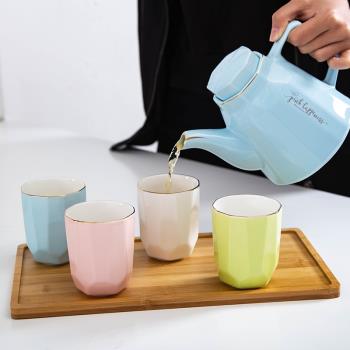 喝水小杯子精致可愛簡約陶瓷茶杯家用杯子禮盒套裝馬克杯客廳杯具