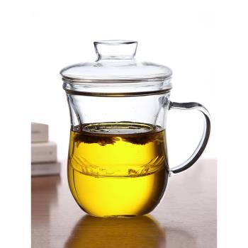 英國ORTOR玻璃杯過濾花茶杯透明帶蓋三件套玻璃杯茶水分離泡茶杯