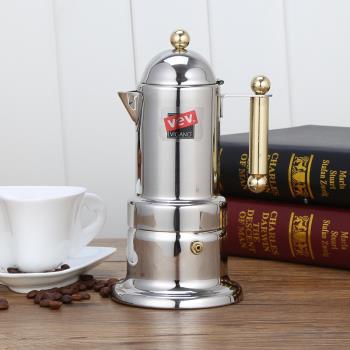 意式摩卡壺家用濃縮萃取煮咖啡不銹鋼咖啡機手沖咖啡器具寶塔壺