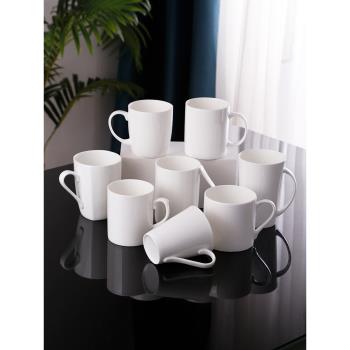 骨瓷陶瓷馬克杯簡約創意喝水杯家用情侶咖啡杯子可愛胖杯