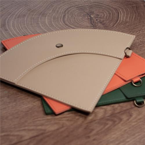 素止 V60濾紙便攜濾紙袋戶外露營手沖咖啡濾紙包收納袋皮革包