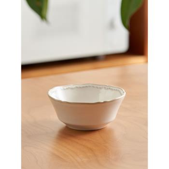 肆月歐式米飯碗家用2025新款餐具簡約精緻陶瓷單個高階感吃飯小碗