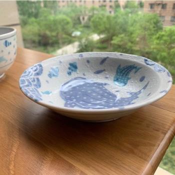 日本進口 美濃燒陶瓷盤子單個 飯碗 面碗 湯盤 兒童可愛餐具套裝