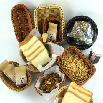 麵包仿藤編織籃試吃甜品展示臺