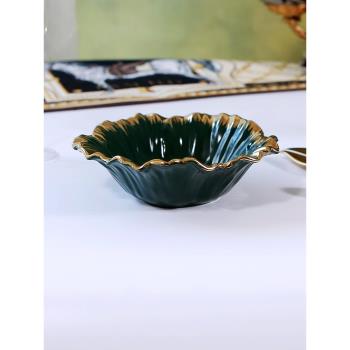 西洋復古宮廷陶瓷碗 花型碗 水果碗 美食展示陶瓷碗 歐式碗 瑕疵