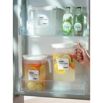 冰箱冷水壺大容量泡茶水杯家用套裝冰水瓶塑料涼水壺果汁茶飲料桶
