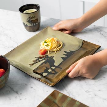 陶瓷盤家用復古創意西餐牛排盤菜盤子沙拉碗馬克杯組合微波爐餐具