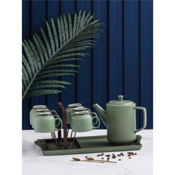 歐式茶杯套裝杯具 輕奢水杯套杯陶瓷茶壺水壺 杯子家用客廳水具