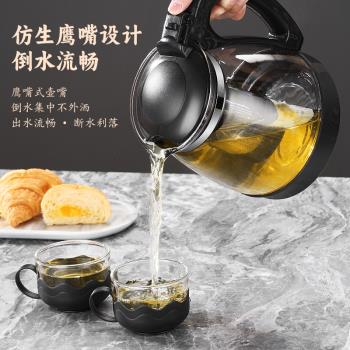 304不銹鋼內膽茶壺套裝玻璃茶具耐熱耐高溫防爆沖茶器過濾茶壺