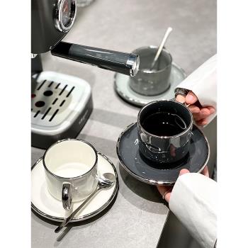 輕奢咖啡杯子高檔精致歐式下午茶茶具高級感陶瓷女高顏值杯碟套裝