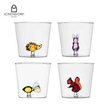 意大利Ichendorf動物水杯創意玻璃杯小眾杯子禮物可愛兔子鴨子杯