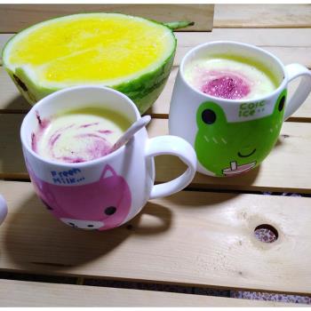 男女創意陶瓷鏡面杯家用帶蓋咖啡杯促銷禮品喝水杯牛奶的可愛卡杯
