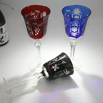 歐式水晶玻璃杯高腳杯紅酒杯葡萄酒杯香檳杯手工雕刻家用特大號杯