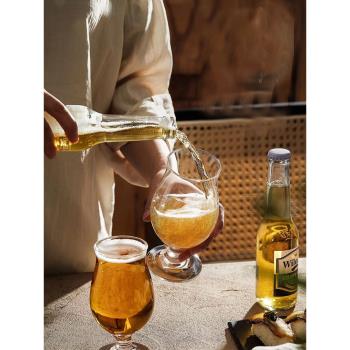 東洋佐佐木日本進口玻璃啤酒杯日式家用玻璃喝酒杯創意高腳果汁杯