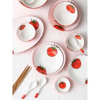 飯碗單個日式餐具碗碟套裝家用大湯碗瓷碗創意個性碗筷面碗沙拉碗