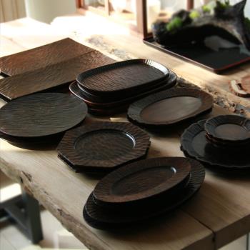 雨木|手工木盤 日式 大漆木托盤 茶盤