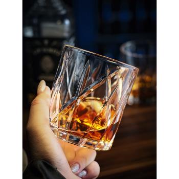 威士忌水晶玻璃杯古典洋酒杯家用創意白蘭地杯酒吧雞尾酒啤酒杯子