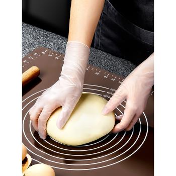 日本一次性手套pvc食品級專用烘焙餐飲加厚耐用廚房非tpe乳膠橡膠