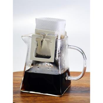 耐高溫方咖啡分享壺耐熱玻璃滴漏壺300ml家用V60手沖套裝沖茶壺方