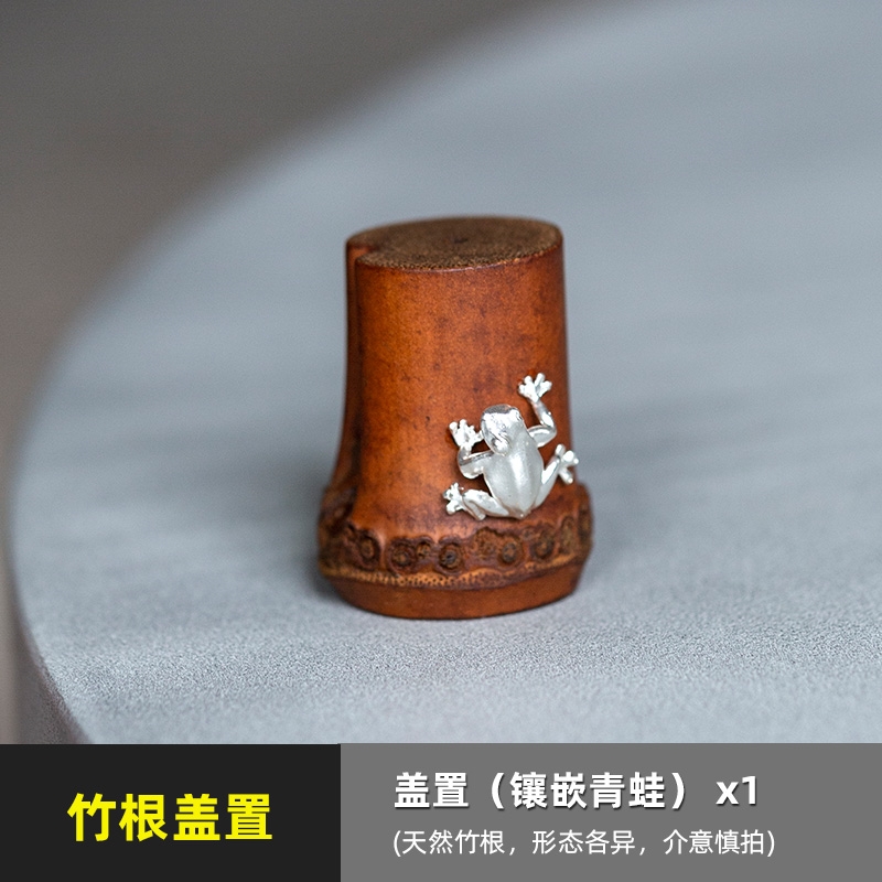 碌心老竹蓋置竹根茶壺蓋托竹制紫砂壺蓋茶碗蓋碗蓋置茶道配件|茶道/零配