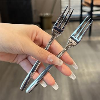 不做廉價餐具！加厚品級316不銹鋼西餐水果叉子蛋糕叉甜品叉家用
