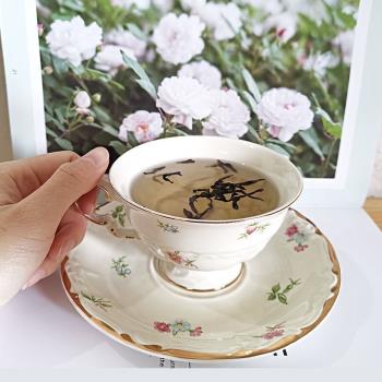 法式復古浪漫下午茶杯碟咖啡杯套裝小清新花朵陶瓷杯套裝