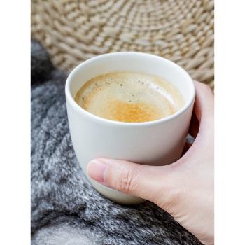 目外復古陶瓷白色手握杯咖啡杯湯吞杯圍爐煮茶茶杯品茗杯專用茶具