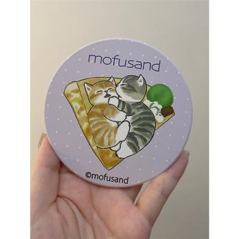 新品鯊魚貓杯墊Mofusand甜品陶瓷卡通可愛吸水隔熱防滑辦公桌餐桌