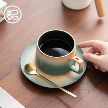 記今朝 侘寂風中式陶瓷馬克杯創意水杯辦公家用情侶咖啡杯子高檔