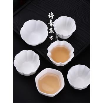 高階陶瓷中式冰種玉瓷主人杯泡茶個人專用品茗杯高檔茶具禮盒裝