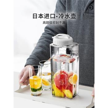 asvel 日本耐高溫冷水壺大容量涼水杯密封涼水壺家用塑料冰箱水壺