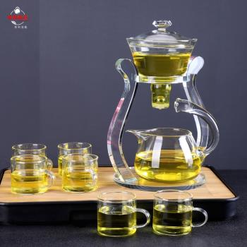 親韻耐熱懶人玻璃創意茶具套裝家用透明全自動復古功夫泡茶器茶壺