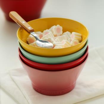 出口法國新款漸變色彩色斗笠碗面碗湯碗家用冰淇淋碗水果沙拉碗