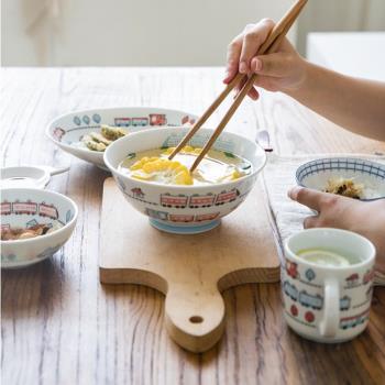 日式個性兒童卡通米飯碗陶瓷餐具
