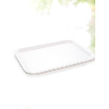 凱柏雅密胺白色托盤長方形塑料盤子水果盤杯子盤面包托盤餐盤商用