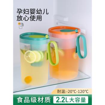 冰箱冷水壺大容量耐高溫密封耐熱加厚塑料夏季冷飲日式家用涼水壺